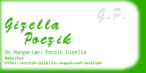 gizella poczik business card